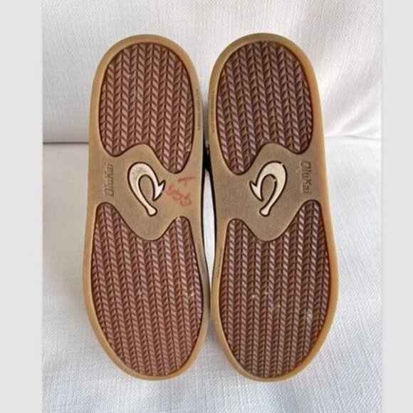 OluKai Pa'ina Hulu Shearling Suede Boots Size 8 Tan Short Zip Waterproof Cozy - Picture 6 of 9